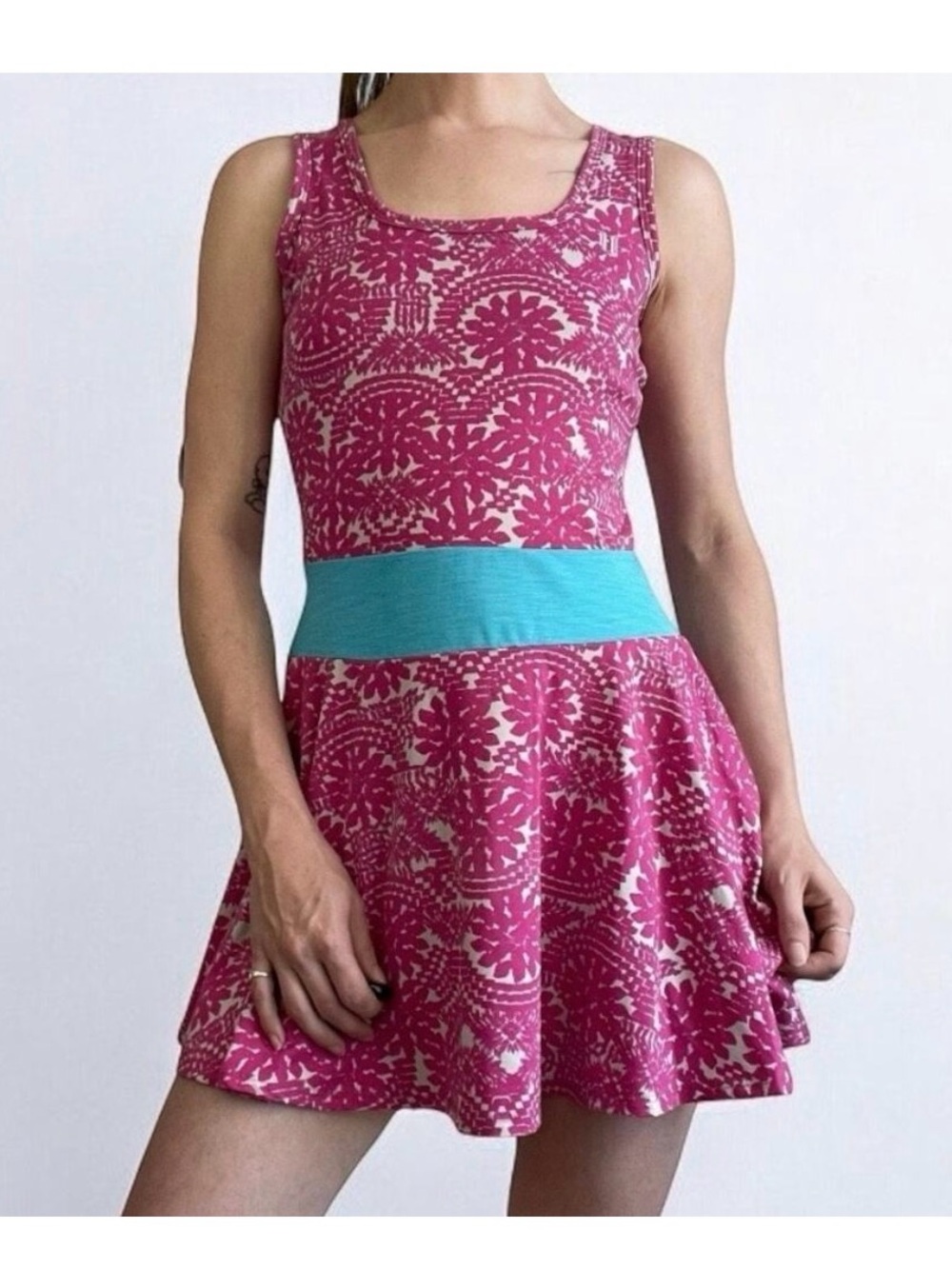 EleVen Dress by Venus Williams Pink, Gray, Blue, Size XL